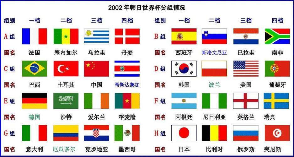 2002世界杯西班牙韩国，2002韩日世界杯赛程