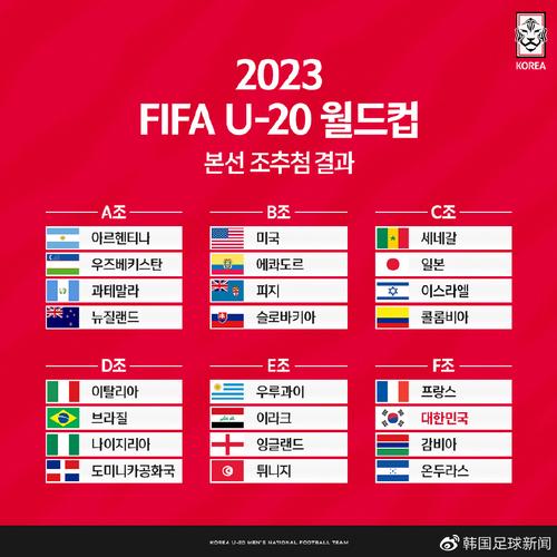 韩国u20世界杯积分榜(历届U20世界杯冠军)