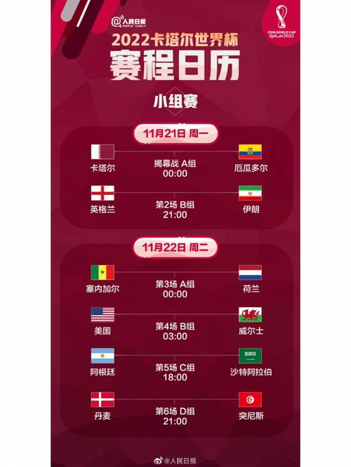 世界杯对战表 世界杯完整赛程表
