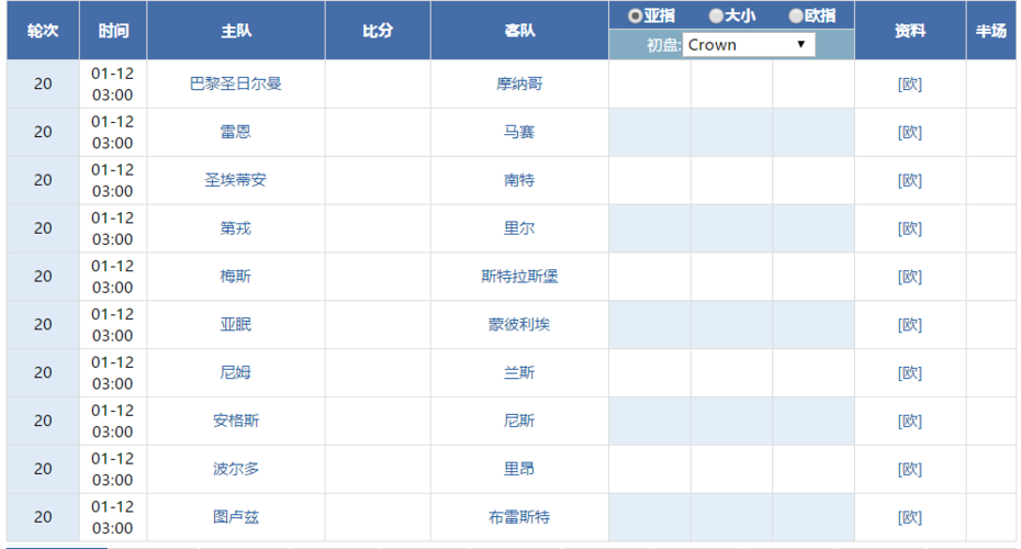 法甲赛程表赛？法甲2020-2021赛程