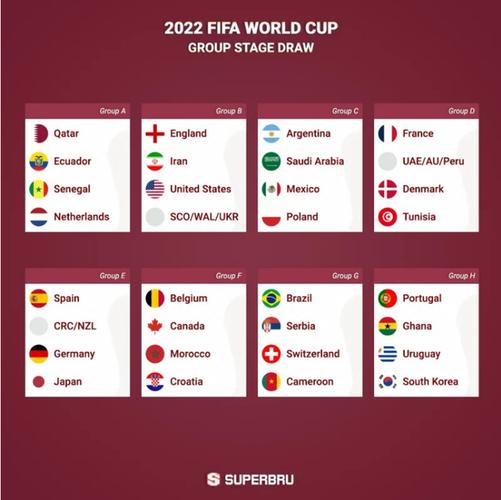 排名世界杯小组 卡塔尔世界杯各小组排名