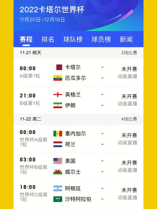 世界杯比赛时间规划？世界杯2022赛程时间表