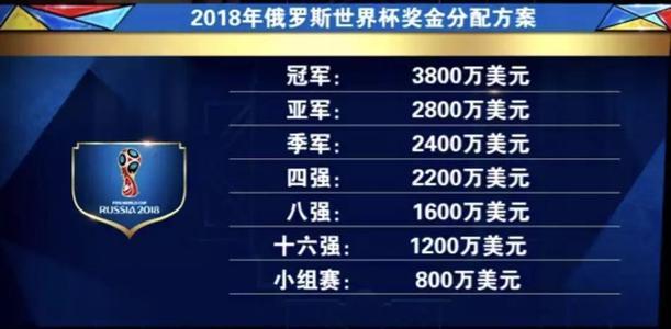 运动员世界杯奖金(世界杯奖金由谁出的)